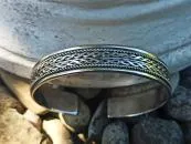 Celtic silver bangle "Audra" in Silver 925